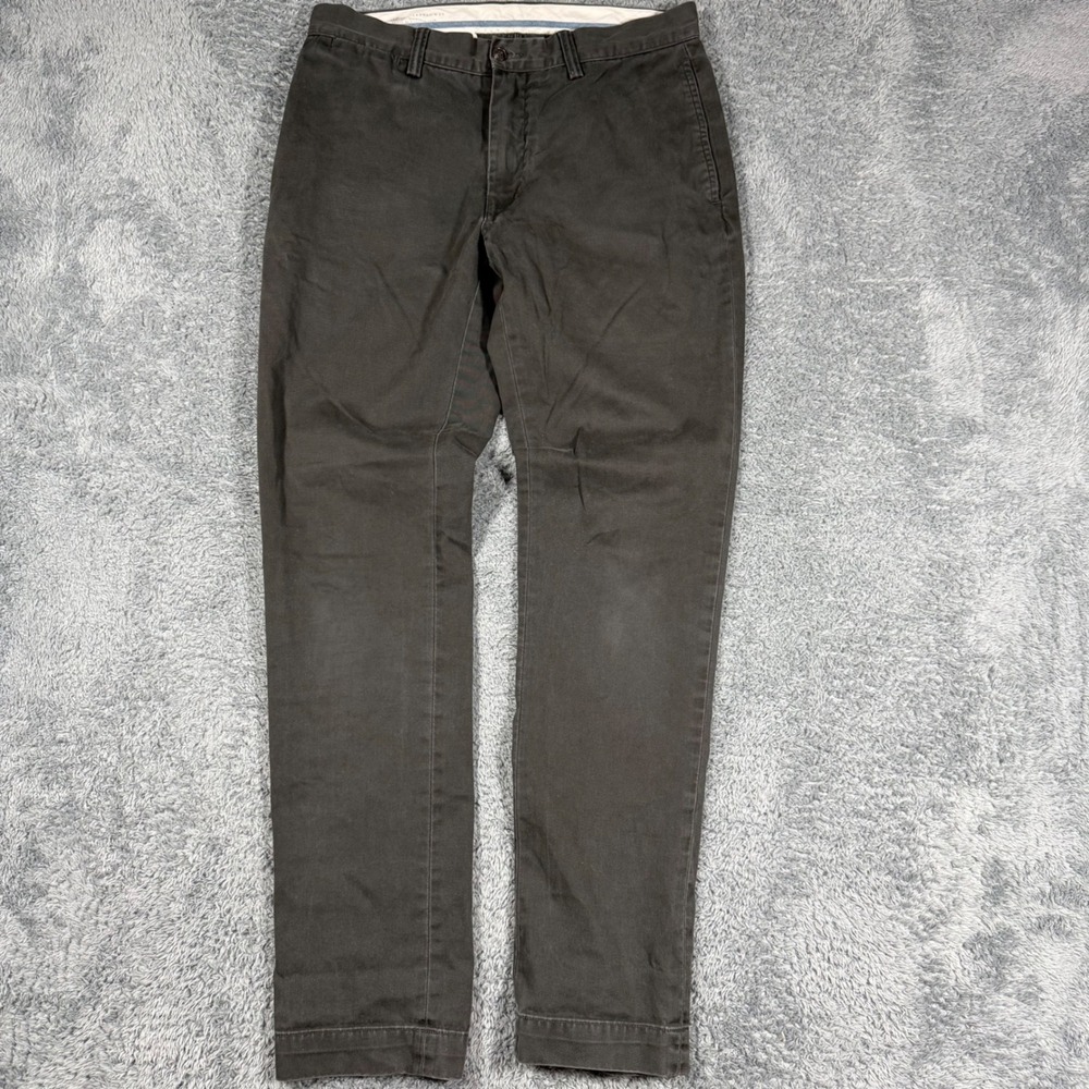 Polo Ralph Lauren Bedford Chino Men 30x31 Grey Slim Fit Classic Cotton Twill - Picture 2 of 8